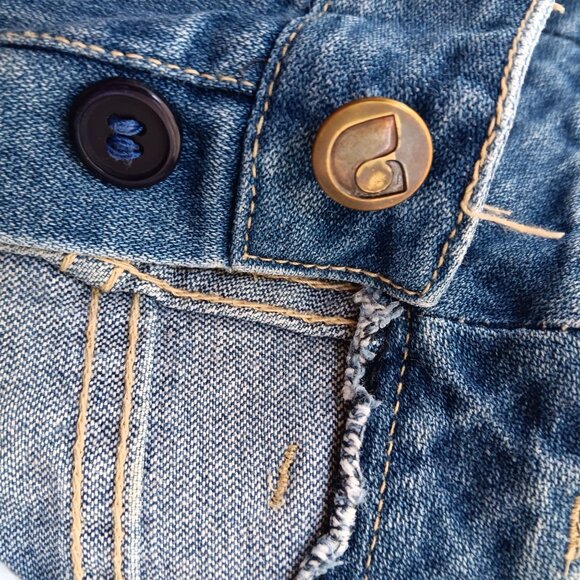 sz 9 25x32 Unionbay True Vintage High-Waist Buttonfly Indigo Denim Jeans 1970's - Picture 8 of 9